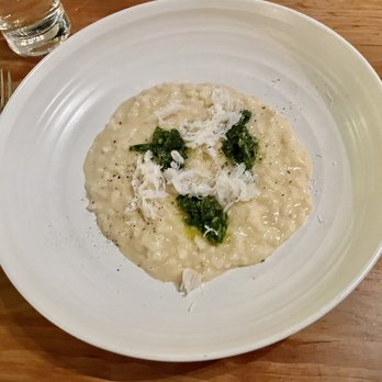 Mama - Dungeness Crab Risotto Lemon Agrumato, Lobster Cream, Tarragon Salsa Verde - Italian Near Me - Oakland, California Mama - Dungeness Crab Risotto Lemon Agrumato, Lobster Cream, Tarragon Salsa Verde - Italian Near Me - Oakland, California