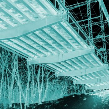 Historic Bridge Park - Underside view with color effect of bridge - Parks Near Me - Battle Creek, Michigan Historic Bridge Park - Underside view with color effect of bridge - Parks Near Me - Battle Creek, Michigan