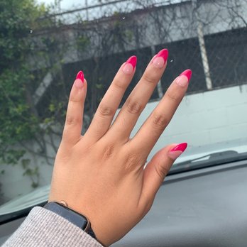 Aria Nail Lounge - Pink French tip in the shade 052 - Nail Salons Near Me - Pasadena, California
