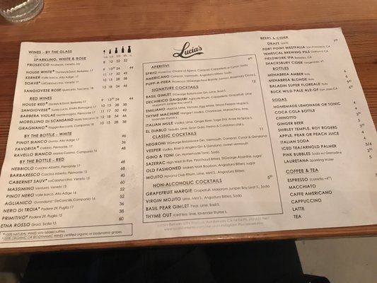 Menu photo 5 Lucia’s Berkeley Berkeley, CA