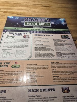 Menu photo 1 Coach’s Bar & Grill Venice, FL