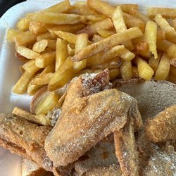 Hook Fish N Chicken - Refrying fully cooked chicken and french fries is not what people want. This is a sign of laziness
