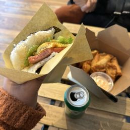 Holy Smokes Rice Sandwich, Thai Basil Dumplings