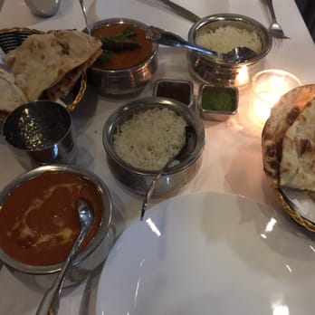 Yaar Indian Restaurant - Entrees-including butter chicken, chicken tikka masala and an order of naan. - Indian Near Me - Astoria, New York