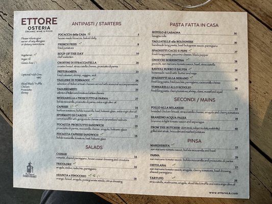 Menu photo 3 Ettore Osteria Los Angeles, CA Menu photo 3 Ettore Osteria Los Angeles, CA