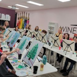 Wine & Design-Wake Forest - Another happy team creating memories and masterpieces together!