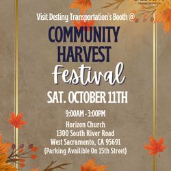 Destiny Transportation Services - Come see us this Saturday @ Horizon Church in West Sac, CA!