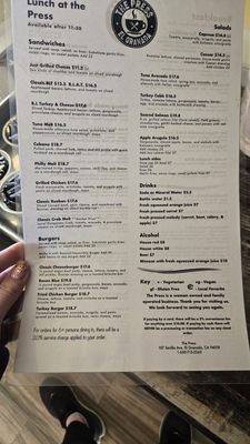 Menu photo 7 The Press El Granada, CA