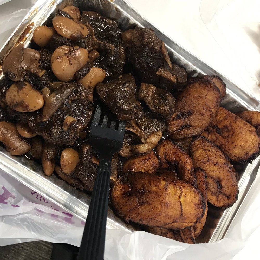 The Original Caribbean King - Oxtail with three sides of plantains - Food Trucks Near Me - Brooklyn, New York