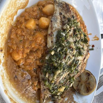 Farlow's On The Water - Trigger fish with scallops and shrimp. - Seafood Near Me - Englewood, Florida Farlow's On The Water - Trigger fish with scallops and shrimp. - Seafood Near Me - Englewood, Florida