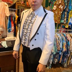 Great Eastern Trading - Formal ruffle tux shirt and white tux jacket with tails