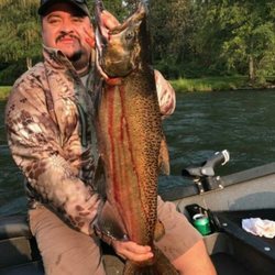 Hooker Guide Service - Big D and the first catch of the day.