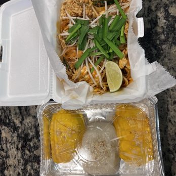 Thai Gourmet Kitchen - Chicken Pad Thai: Medium Spicy & Coconut Sticky Rice with Mango. 10/10 Food was fresh & hot upon arrival. Serving portion was a lot - Food Stands Near Me - Tampa, Florida Thai Gourmet Kitchen - Chicken Pad Thai: Medium Spicy & Coconut Sticky Rice with Mango. 10/10 Food was fresh & hot upon arrival. Serving portion was a lot - Food Stands Near Me - Tampa, Florida