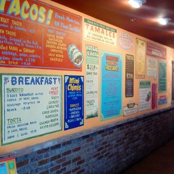 Calle Tepa - Menu on the wall - Mexican Near Me - Tucson, Arizona