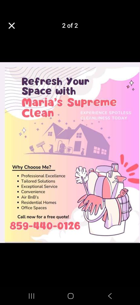 Maria's Supreme Clean - wedding in Lexington-Fayette, KY