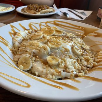 Denny's - Salted Caramel & Banana Cream Pancake Breakfast - American Near Me - Tempe, Arizona