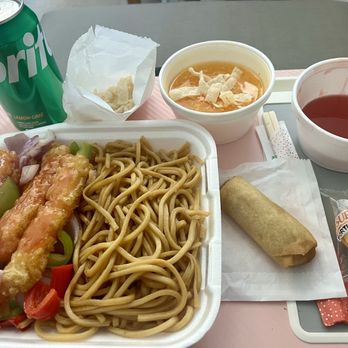 Happy Wok - SH1. Sweet and Sour Shrimp lunch special... Comes with your choice of noodles or rice, an egg roll, egg drop soup, and a drink. - Chinese Near Me - Las Vegas, Nevada Happy Wok - SH1. Sweet and Sour Shrimp lunch special... Comes with your choice of noodles or rice, an egg roll, egg drop soup, and a drink. - Chinese Near Me - Las Vegas, Nevada