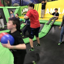 my fierce son having some dodge ball fun at a  bday party!