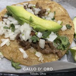 Gallo D'oro - This is the one taco they brought out to me when I ordered 2 with rice and beans. Like seriously who brings out one taco at a time?