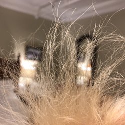 Blue Beach Hair - The ends of my hair. Disgusting, fried looking, uneven. Looks like I haven't had a hair cut in months.
