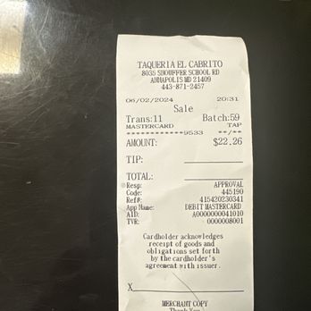 Taqueria El Cabrito - Precio el moicajete $21 más taxes $22.26 Pero en el menú cuesta $18 - Mexican Near Me - Wheaton, Maryland Taqueria El Cabrito - Precio el moicajete $21 más taxes $22.26 Pero en el menú cuesta $18 - Mexican Near Me - Wheaton, Maryland