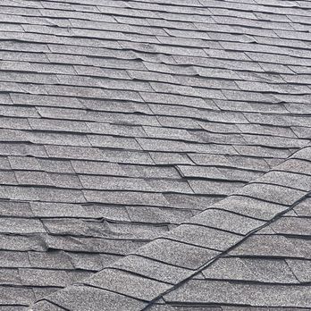 Tucker Roofing - another photo of shingles scrunching and lifting, it's everywhere in this photo just take a look - Roofing Near Me - Dallas, Texas Tucker Roofing - another photo of shingles scrunching and lifting, it's everywhere in this photo just take a look - Roofing Near Me - Dallas, Texas