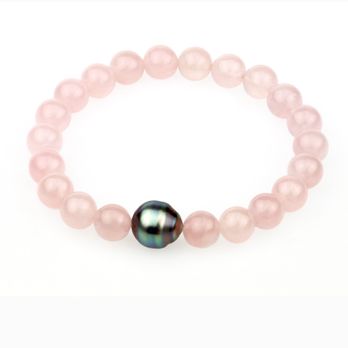 Pearl Lustre - Rose quartz and Tahatian bracelet - Jewelry Near Me - Los Angeles, California Pearl Lustre - Rose quartz and Tahatian bracelet - Jewelry Near Me - Los Angeles, California