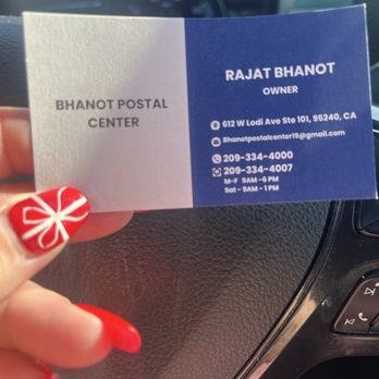 Bhanot postal center - Shipping Centers Near Me - Lodi, California