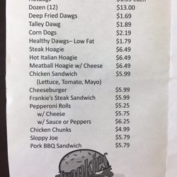 Wright Dawgs - MENU POSTED
