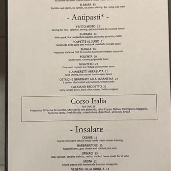 Corso Italia - Main Menu - Italian Near Me - Scottsdale, Arizona Corso Italia - Main Menu - Italian Near Me - Scottsdale, Arizona