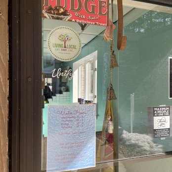 Pop's Biscotti & Chocolates - a sign in the window - Desserts Near Me - Wilbraham, Massachusetts