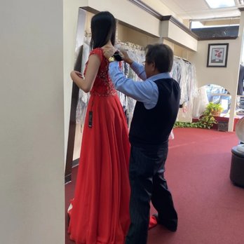 Kee's Tailor - Customer fittings for prom dress - Sewing & Alterations Near Me - Frisco, Texas