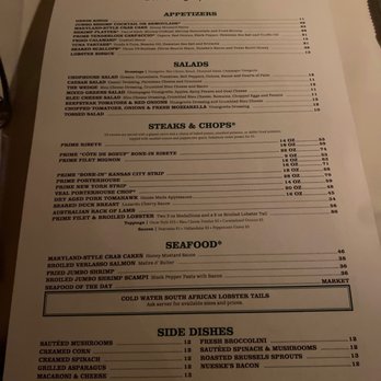 Bob's Steak & Chop House - Oklahoma City - Menu March 2022 - Steakhouses Near Me - Oklahoma City, Oklahoma