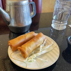 South Garden III - Egg rolls, were veggie egg rolls in more of a spring roll wrapper. Tasted super fresh and yummy!