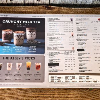 The Alley - Menu (Mar 2026) - Bubble Tea Near Me - Toronto, Ontario The Alley - Menu (Mar 2026) - Bubble Tea Near Me - Toronto, Ontario