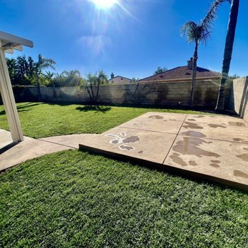 Arrieta Landscape - New sod and concrete patio - Landscaping Near Me