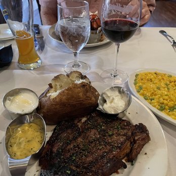 Chubby's Steakhouse & Seafood - Ribeye with side of Bernaise and succotash. - Steakhouses Near Me - Gloucester City, New Jersey