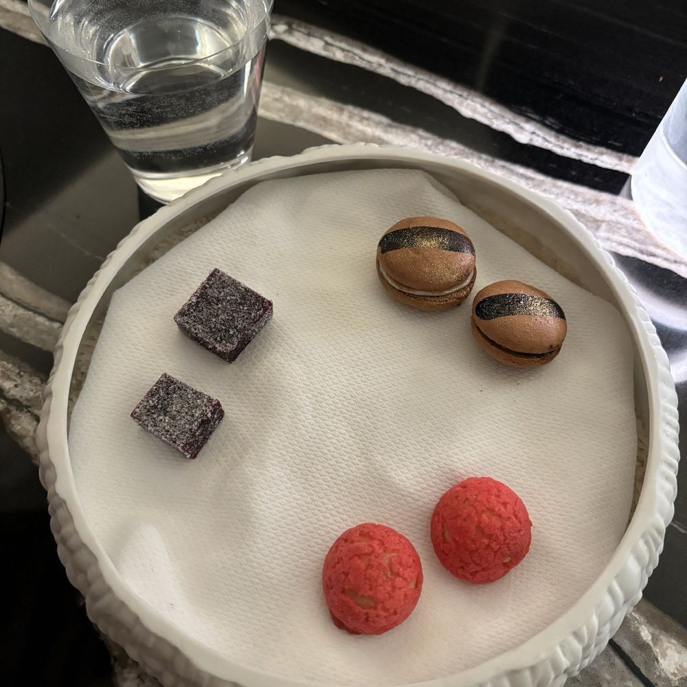 Nōksu - Mignardise (mushroom macaron, multigrain choux, and pate a fruit.) - Seafood Near Me - New York, New York