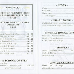 London Fish and Chips - Menu
