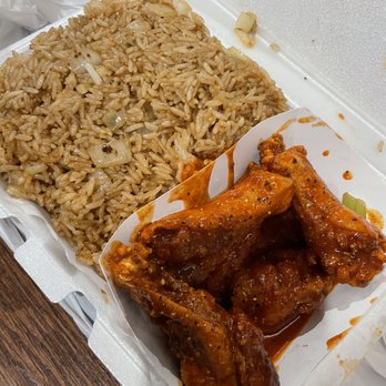 Touchdown Wings - 6 pc hot lemon with fried rice only onions. - Chicken Wings Near Me - McDonough, Georgia Touchdown Wings - 6 pc hot lemon with fried rice only onions. - Chicken Wings Near Me - McDonough, Georgia