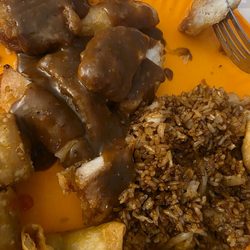 Almond chicken with too thick gravy