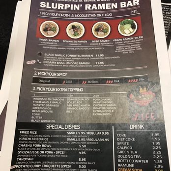 Slurpin Ramen - Menu - Ramen Near Me - St. George, Utah Slurpin Ramen - Menu - Ramen Near Me - St. George, Utah