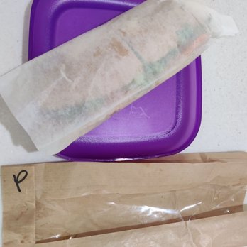 Bella Banh Mi Cafe - The Bahn Mi was wrapped well. The brown package was taped to prevent the sandwich from falling apart - Sandwiches Near Me - Honolulu, Hawaii