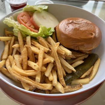SWIM Restaurant and Bar - Off-the-Wall Beach Burger (substituted for teriyaki chicken) - Lounges Near Me - Honolulu, Hawaii SWIM Restaurant and Bar - Off-the-Wall Beach Burger (substituted for teriyaki chicken) - Lounges Near Me - Honolulu, Hawaii