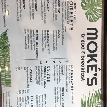 Moke’s Bread And Breakfast - Menu - Breakfast & Brunch Near Me - Honolulu, Hawaii Moke’s Bread And Breakfast - Menu - Breakfast & Brunch Near Me - Honolulu, Hawaii
