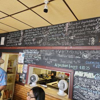 Tiki Tacos - Front Desk / Menu - Mexican Near Me - Kapaa, Hawaii