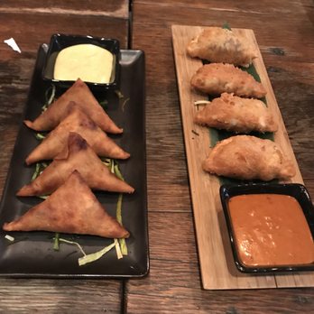 Decoy - Pastrami triangles with honey mustard // Oxtail dumplings with black garlic sauce - Chinese Near Me - New York, New York
