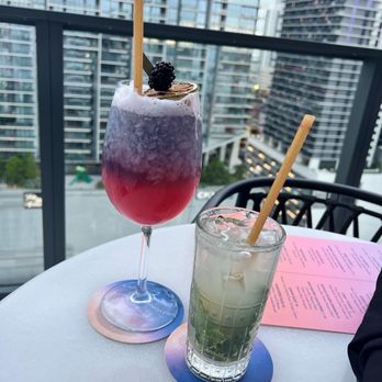 Rosa Sky - Violet Vixen and Mojito mocktail - Lounges Near Me - Miami, Florida Rosa Sky - Violet Vixen and Mojito mocktail - Lounges Near Me - Miami, Florida