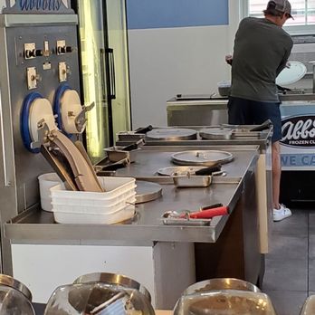 Abbott's Frozen Custard - See the custard coming out of the machine? - Ice Cream & Frozen Yogurt Near Me - Pittsford, New York Abbott's Frozen Custard - See the custard coming out of the machine? - Ice Cream & Frozen Yogurt Near Me - Pittsford, New York