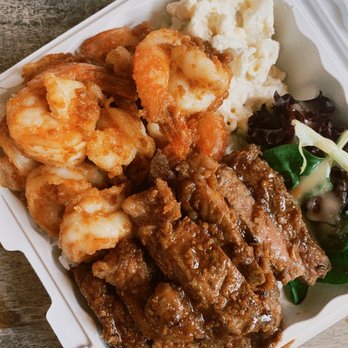 Sam's Kitchen - Garlic shrimp & steak combo plate - Food Stands Near Me - Honolulu, Hawaii Sam's Kitchen - Garlic shrimp & steak combo plate - Food Stands Near Me - Honolulu, Hawaii